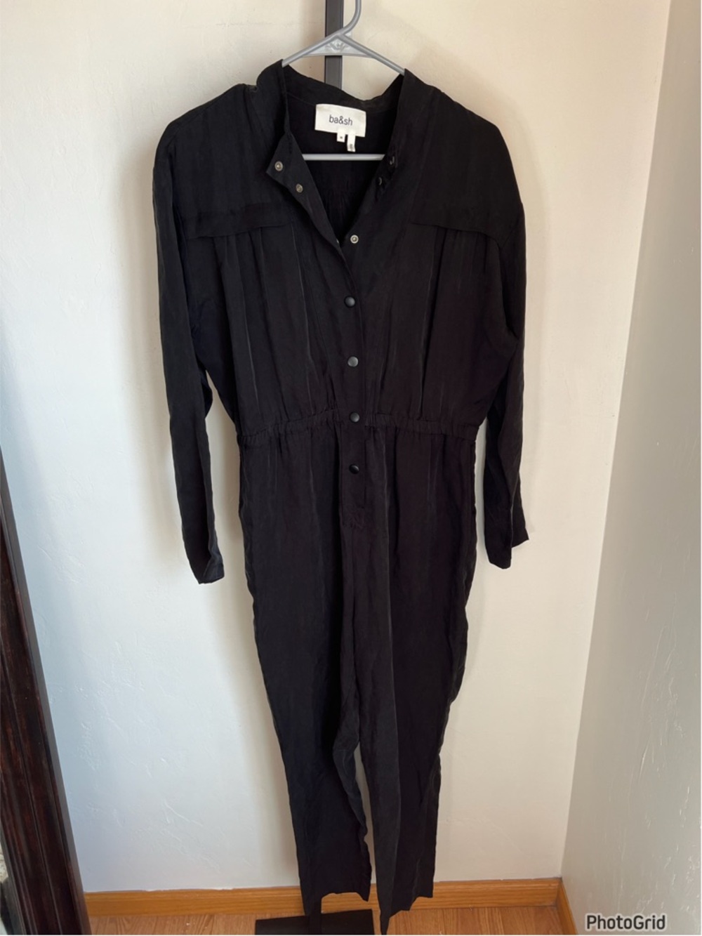 Ba&sh 100% Cupro Black Jumpsuit Medium